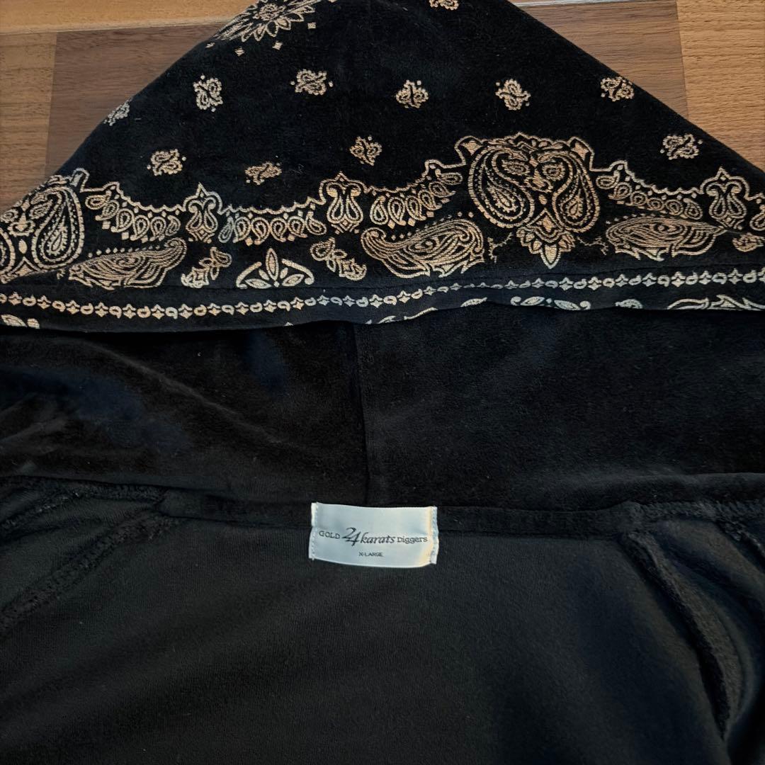 24カラットフード付きジャージセット ブラック➕ヒョウ柄フード付ジャージ