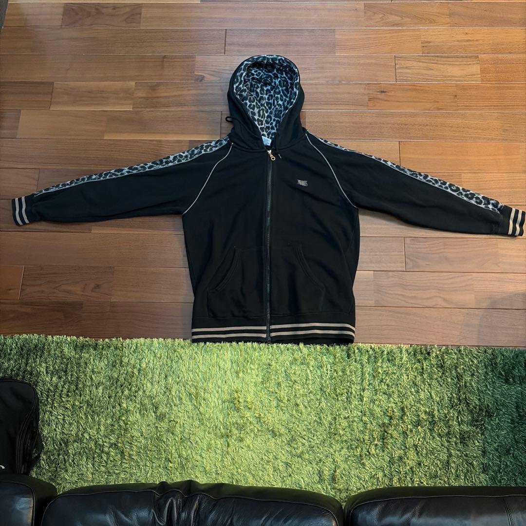 24カラットフード付きジャージセット ブラック➕ヒョウ柄フード付ジャージ