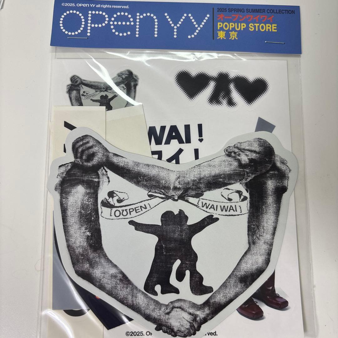 openyy 東京ポップアップ　限定ロングTシャツ　バッグ、ステッカー付き