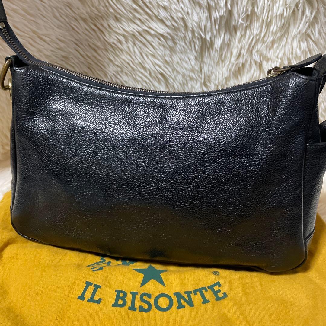 美品　イルビゾンテ IL BISONTE ショルダーバック 黒　レザー　2way