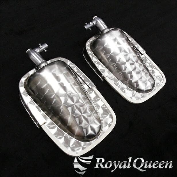 0661 6mm丸棒付き★ステンレス製 五光ミラー ウロコ柄(上)