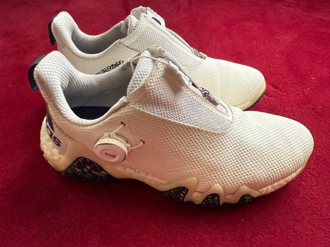 アディダス ゴルフシューズ BOA 白 コードカオス 22 ボア スパイクレス