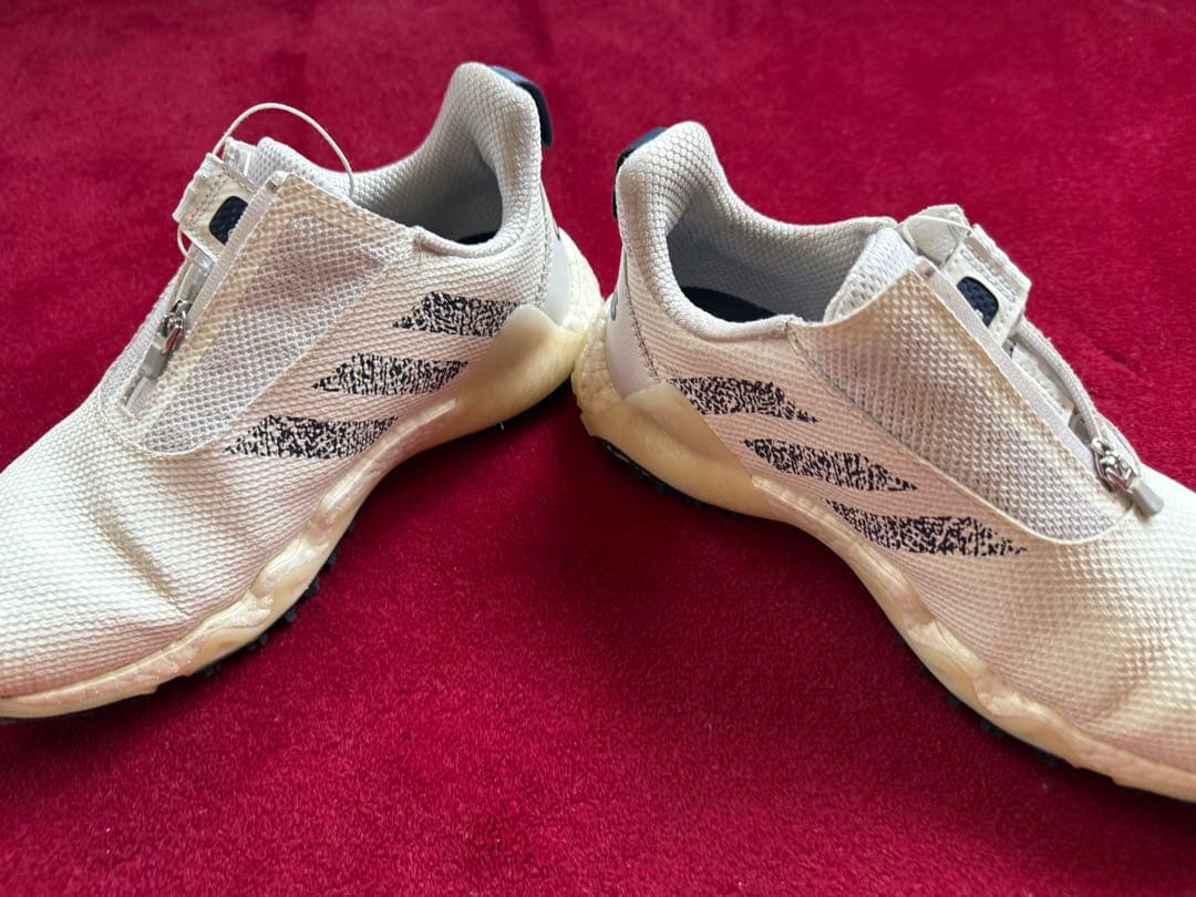 アディダス ゴルフシューズ BOA 白 コードカオス 22 ボア スパイクレス