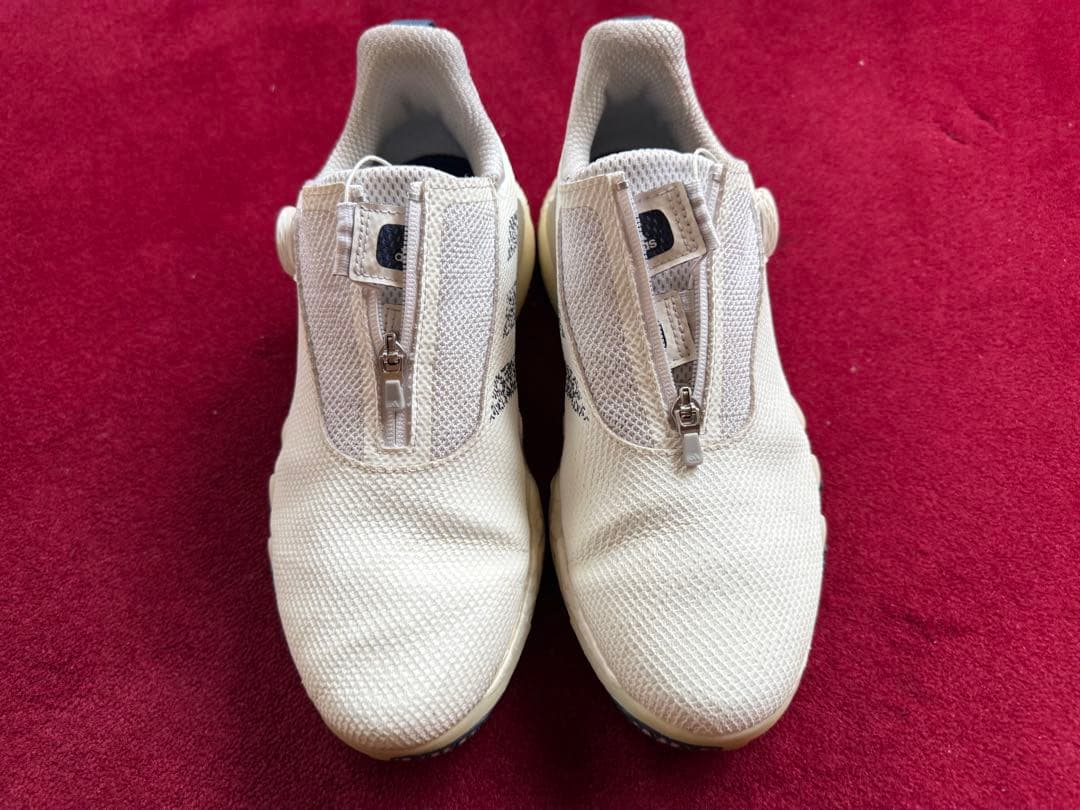 アディダス ゴルフシューズ BOA 白 コードカオス 22 ボア スパイクレス