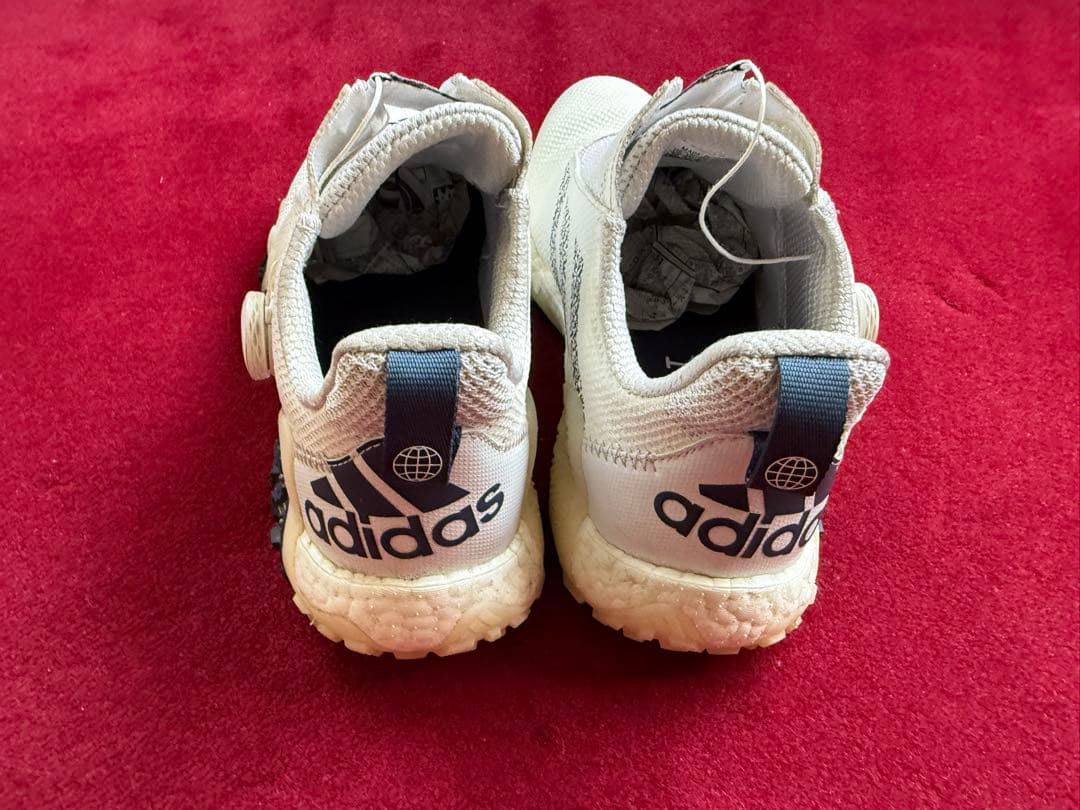 アディダス ゴルフシューズ BOA 白 コードカオス 22 ボア スパイクレス