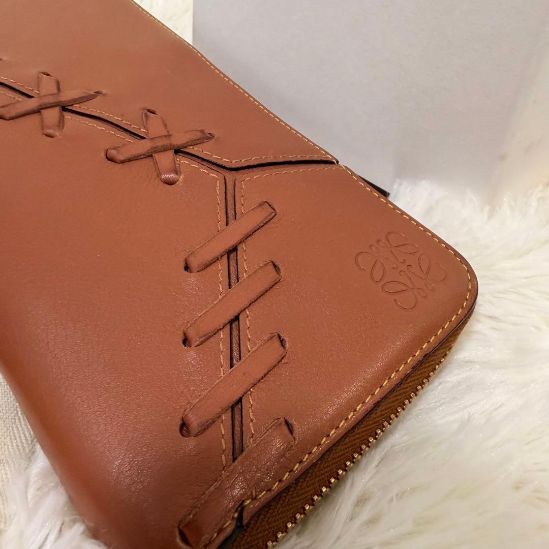 LOEWE ロエベ　 パズル レース ジップ アラウンド　ステッチ　長財布