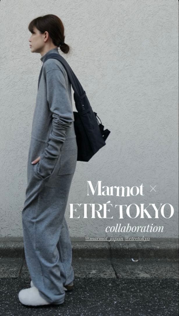 【新品タグ付】ETRE TOKYOフロントファスナーニットオールインワン M