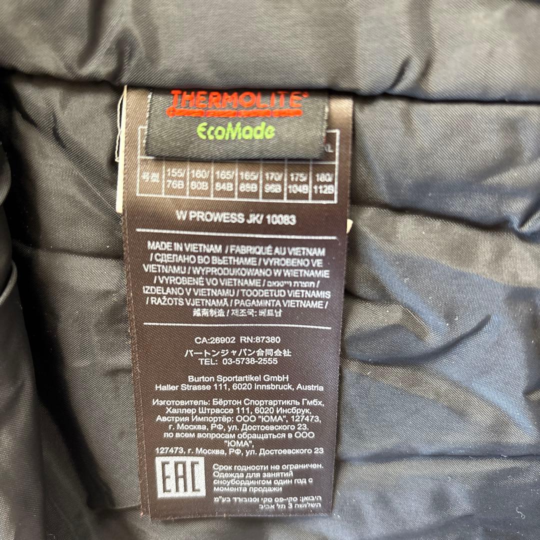 Burton ブラック ジャケット XSサイズ