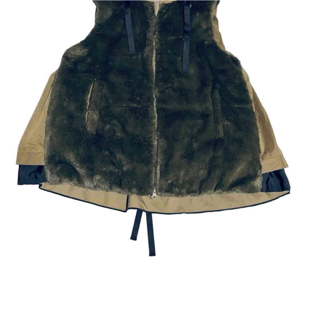 SCOT CLUB ヤマダヤ｜カーキ ダウンベスト エコファー フレア フード