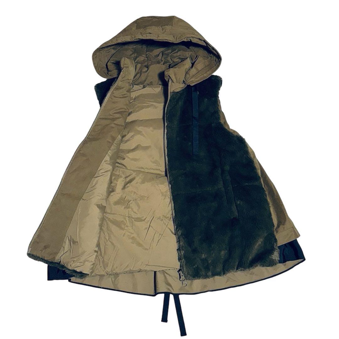 SCOT CLUB ヤマダヤ｜カーキ ダウンベスト エコファー フレア フード