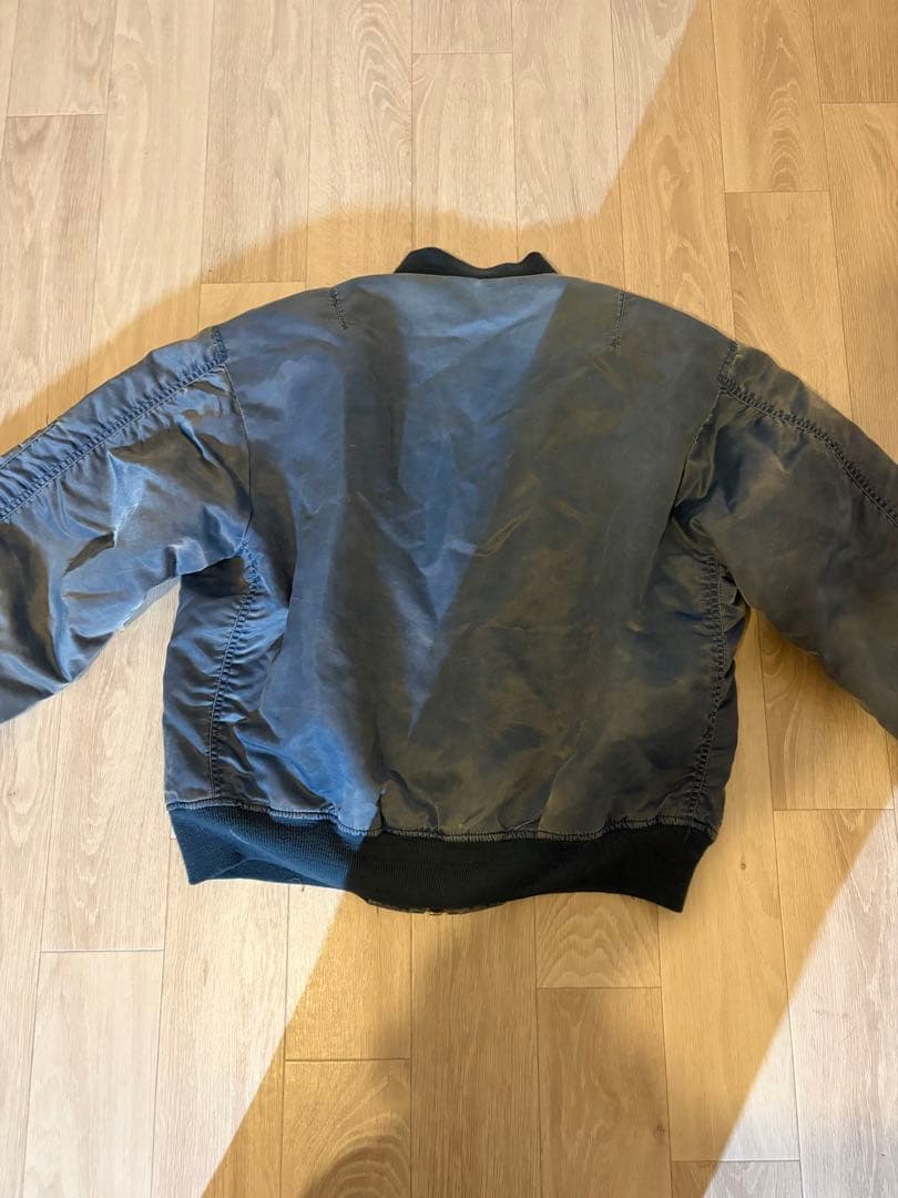 ビンテージ　MA-1フライトジャケット ネイビー Lサイズ 80s〜90s