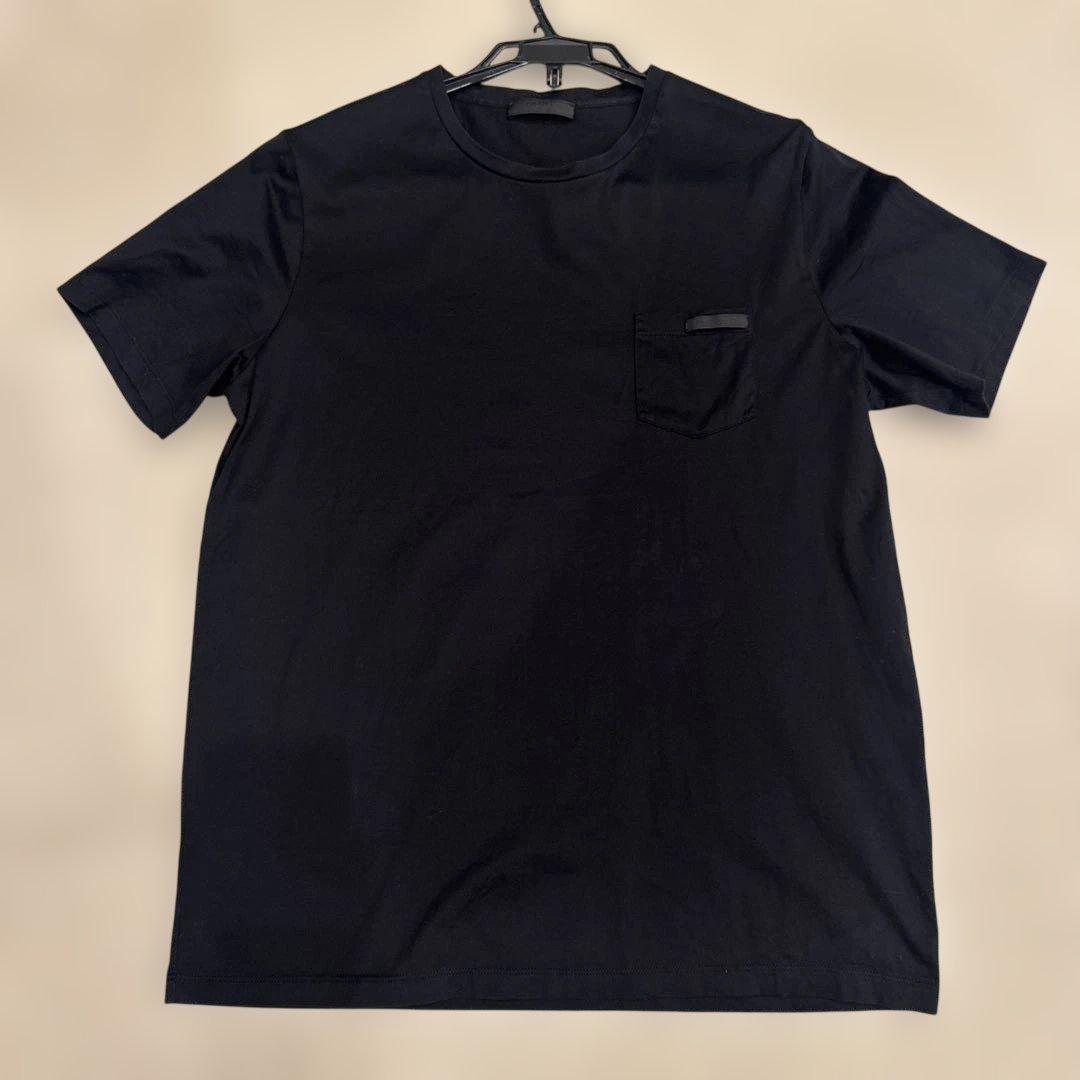 PRADA 黒 Tシャツ XL ポケット付き