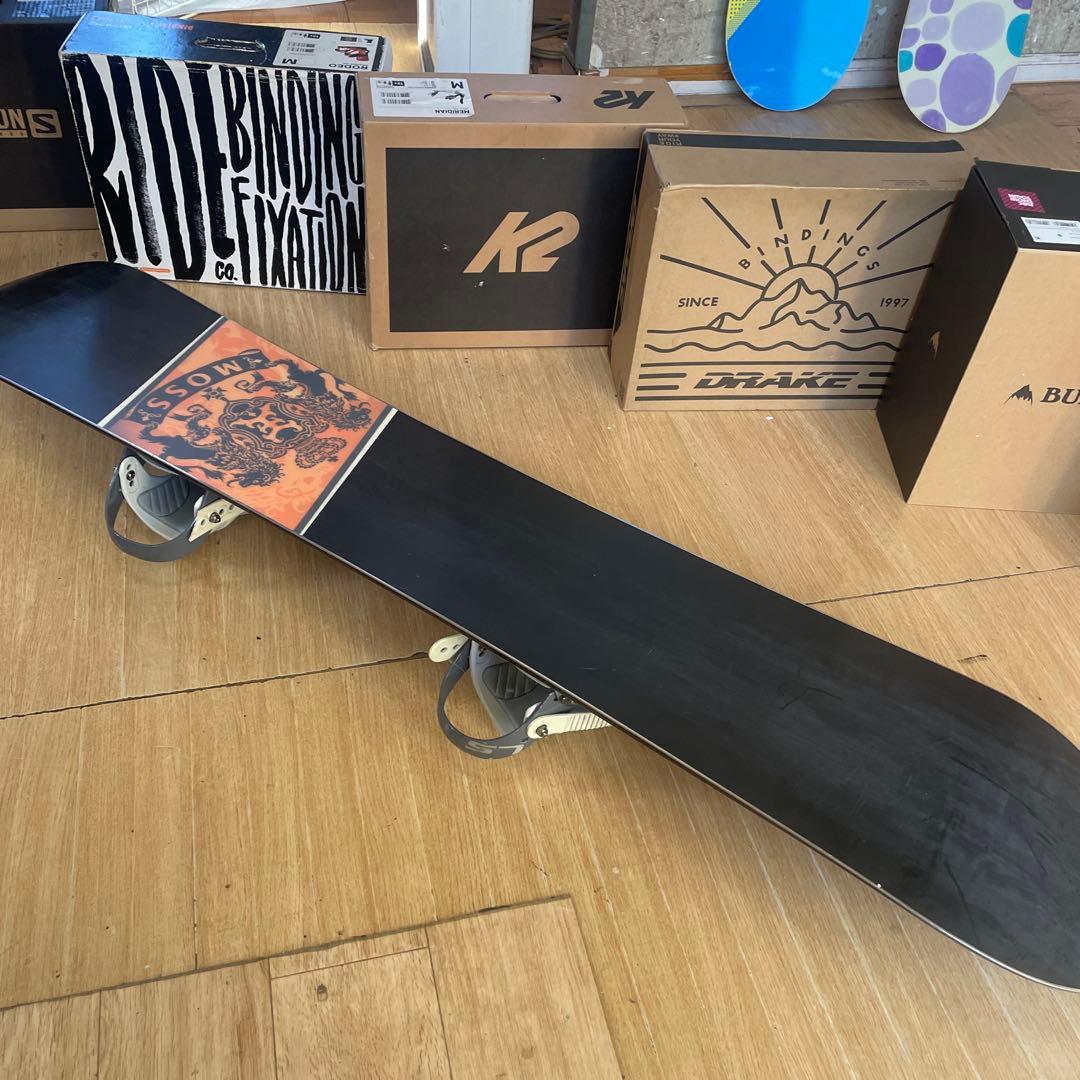 MOSS×RIDE　良質国産　希少サイズ　モス　スノーボードセット　バイン付