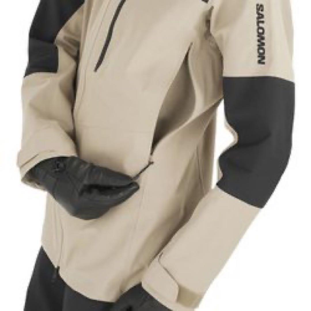 週末SALE！salomonサロモン★スノーウェアレディースL 黒×ベージュ