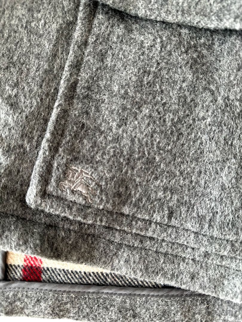 BURBERRYバーバリー　ダッフルコート チャコールグレーノバチェック 140