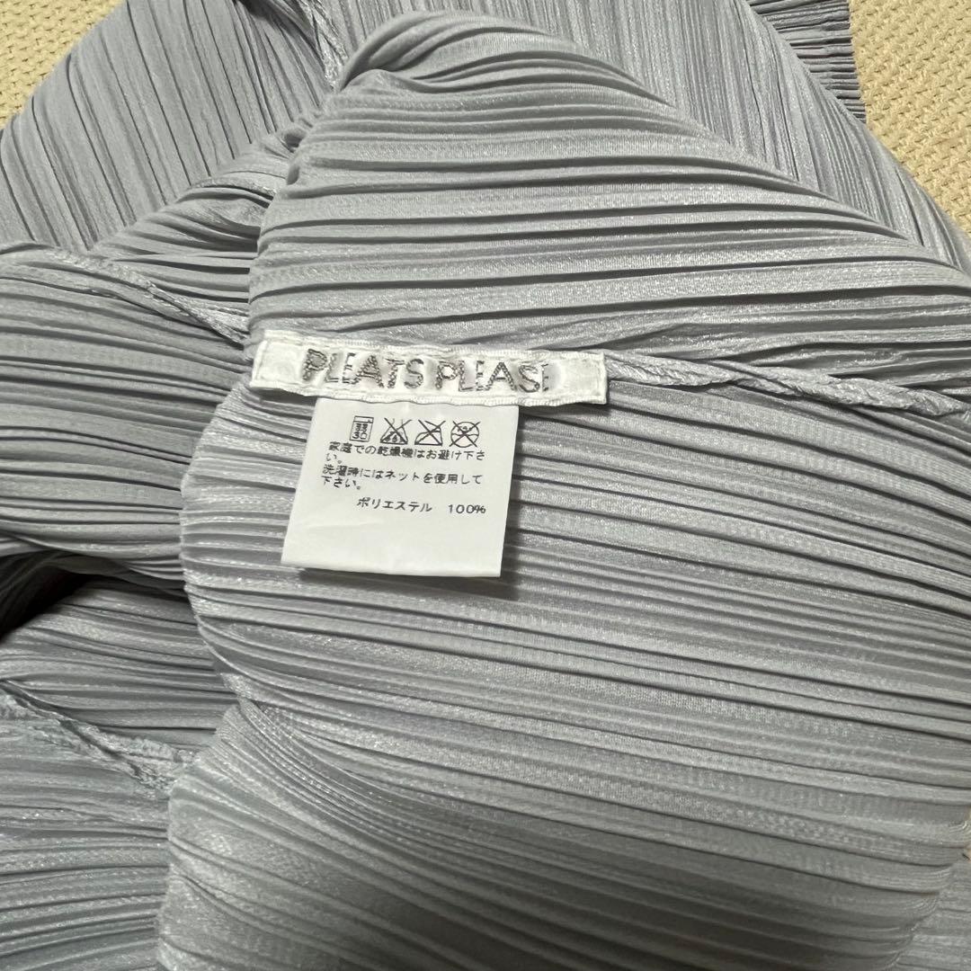 PLEATSPLEASE イッセイミヤケ チュニックワンピース　シルバーグレー