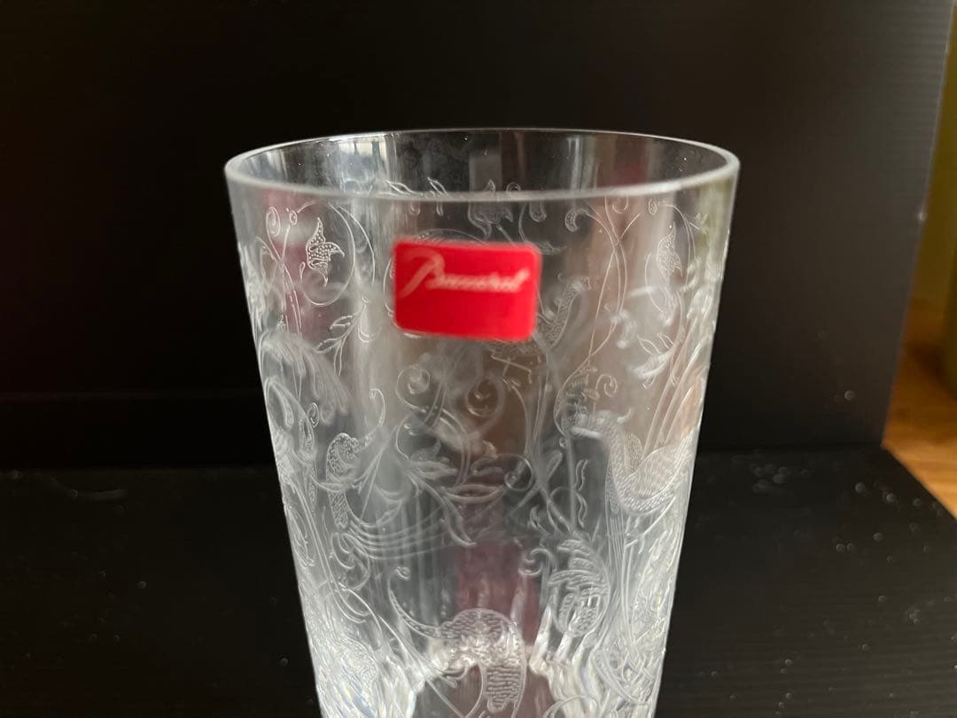 Baccarat クリスタルグラス エッチング装飾グラス　新品　未使用