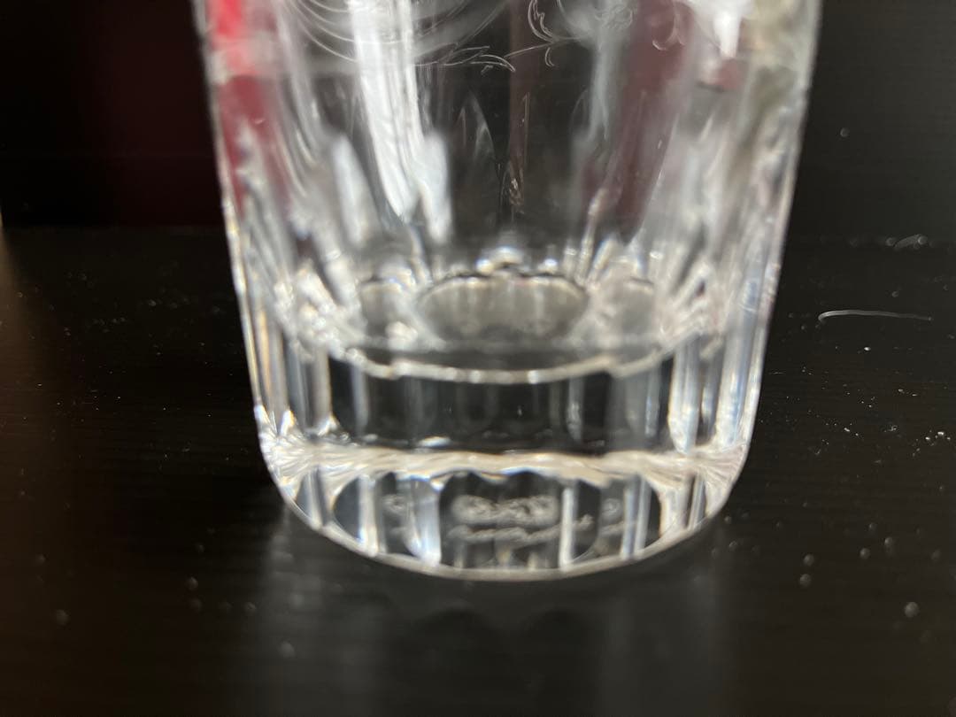 Baccarat クリスタルグラス エッチング装飾グラス　新品　未使用