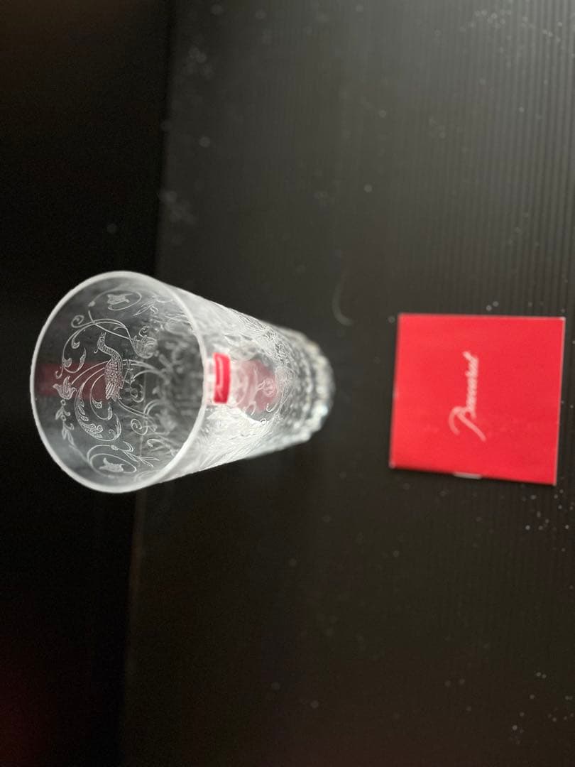 Baccarat クリスタルグラス エッチング装飾グラス　新品　未使用
