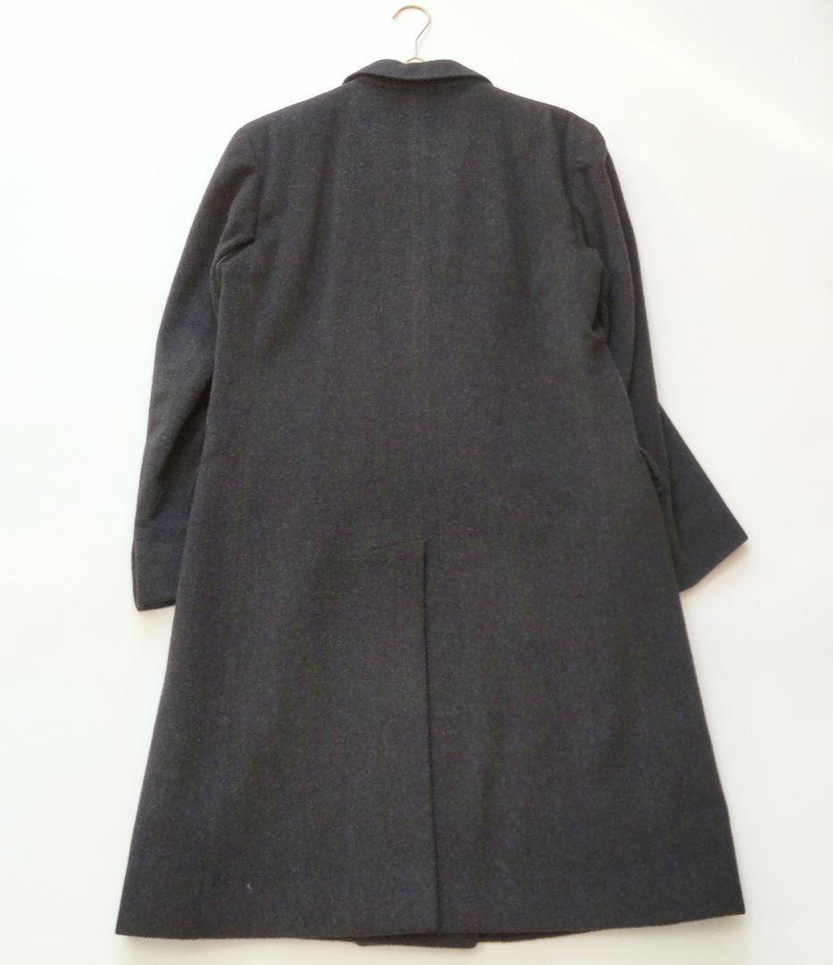 極美品 バーバリー カシミヤ100％ ダブル チェスター ロング コート グレー