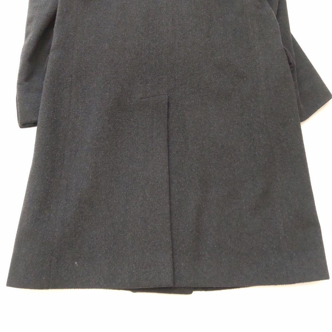 極美品 バーバリー カシミヤ100％ ダブル チェスター ロング コート グレー