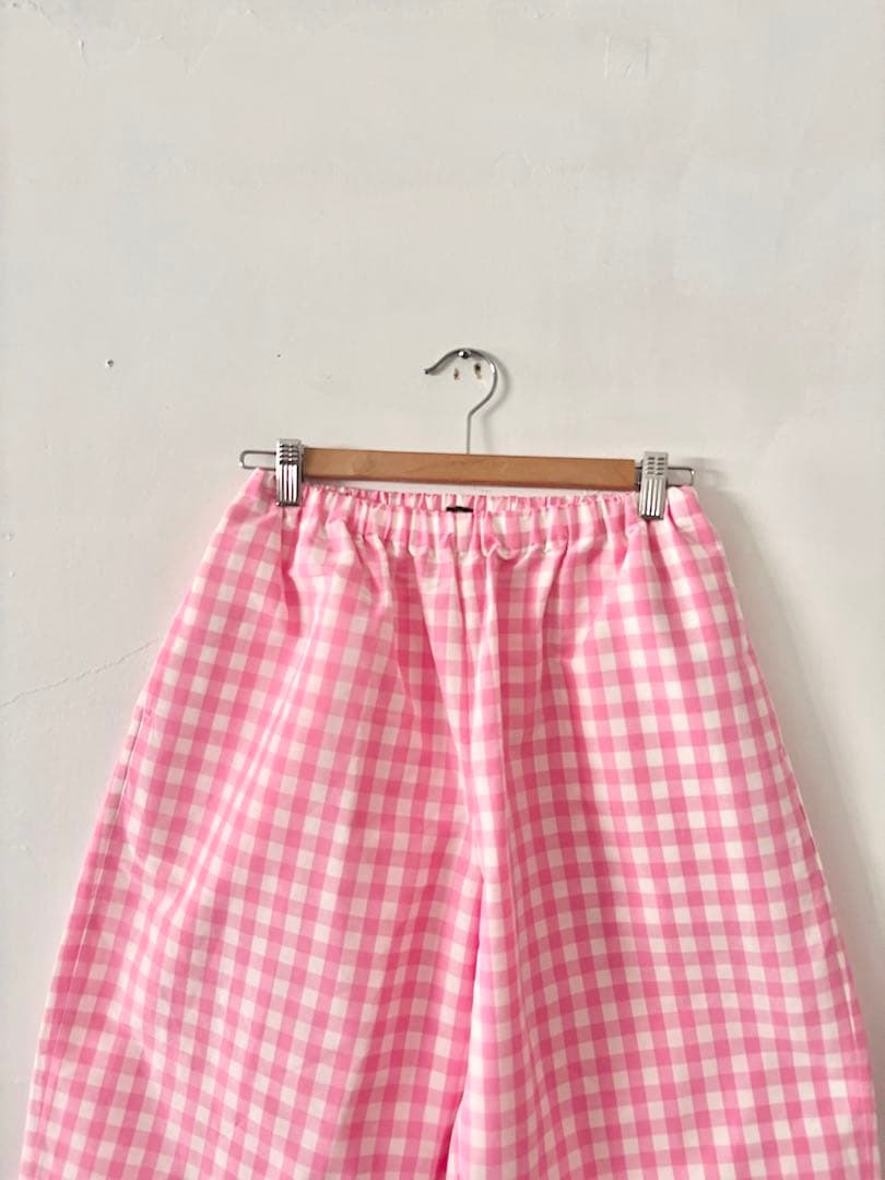 【美品】オールドマンズテーラー　リラックスギンガムチェック　イージーパンツ