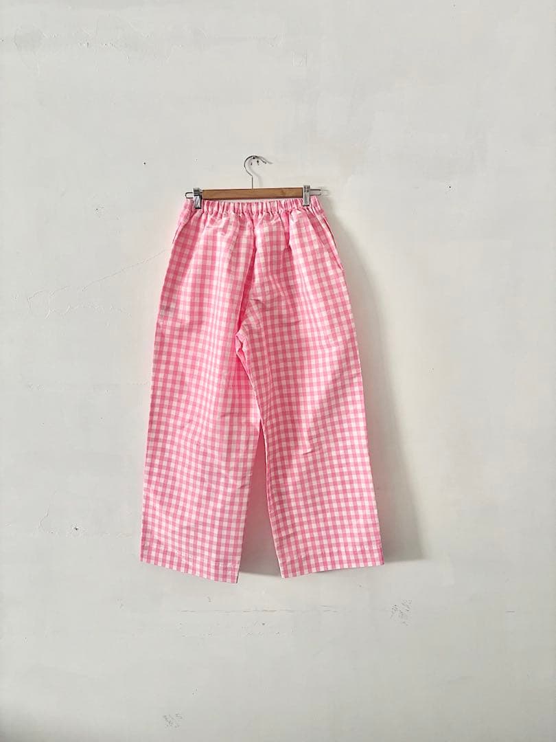 【美品】オールドマンズテーラー　リラックスギンガムチェック　イージーパンツ