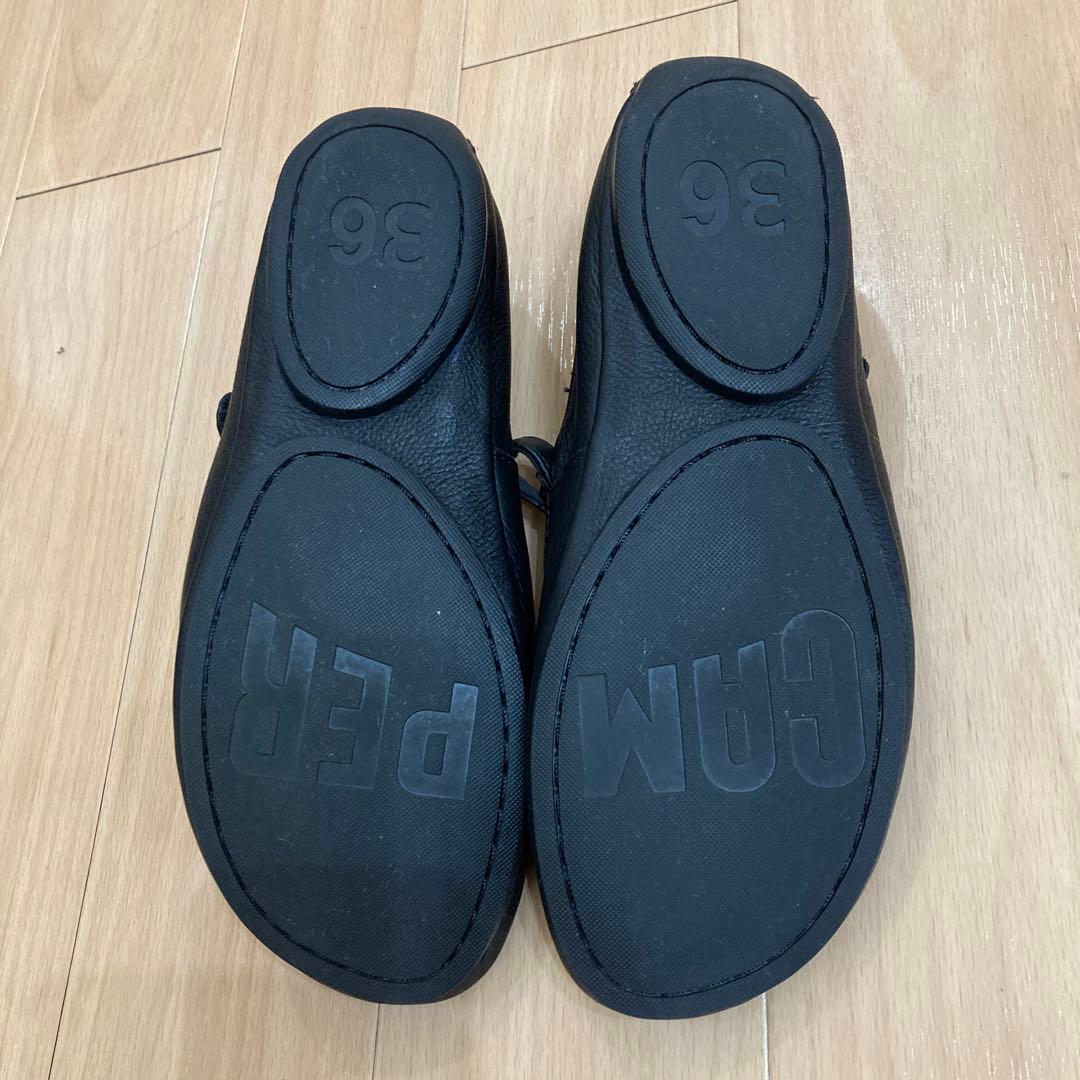 Camper ライトニナ　フラットシューズ　ブラック36