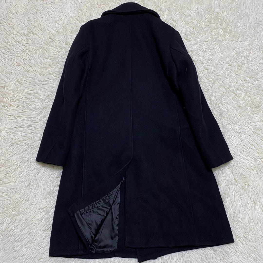 【美品◦現行✨】schott メルトン 714US ダブルチェスターコート 黒L