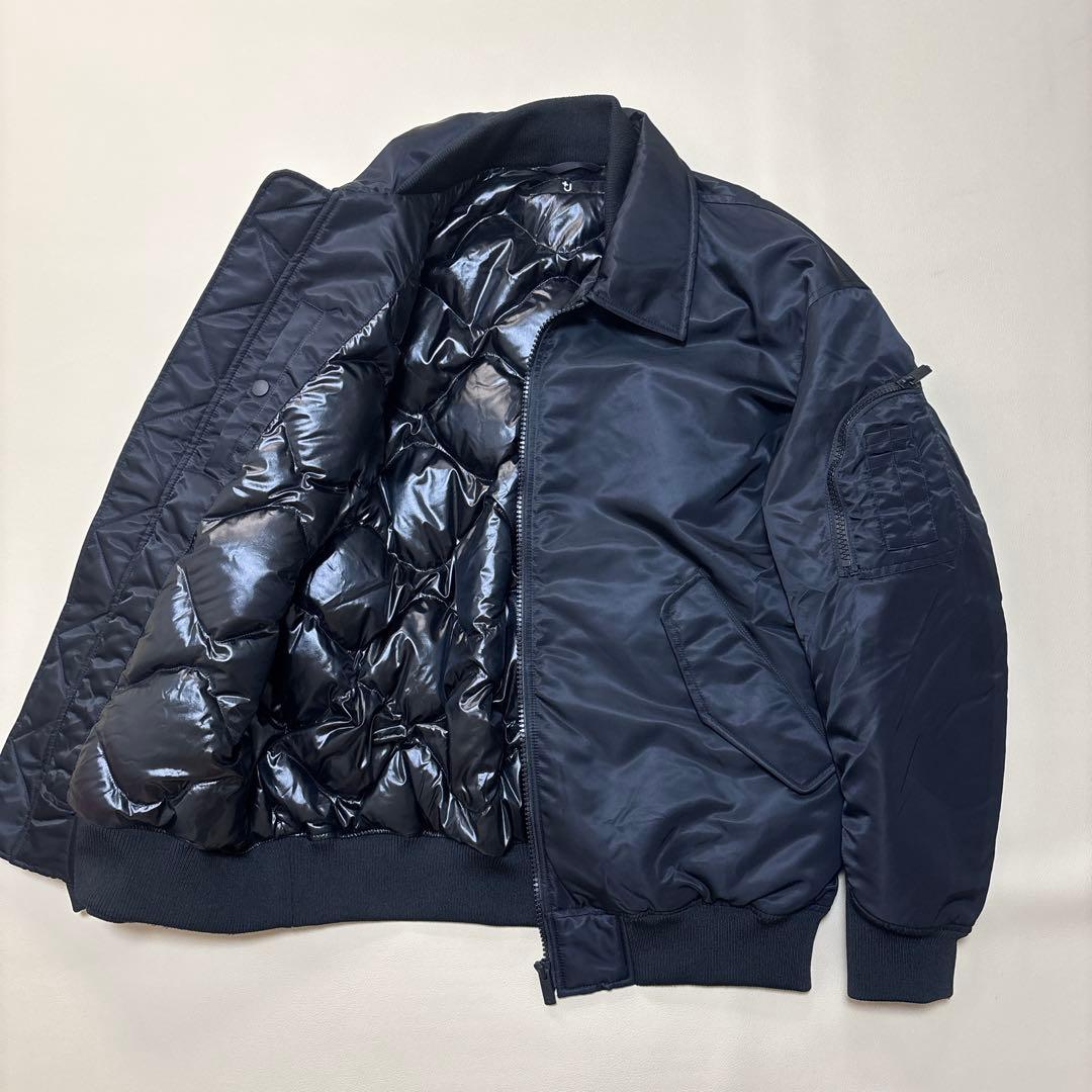 ユニクロ UNIQLO +J ダウンオーバーサイズリブブルゾン 黒　Lサイズ