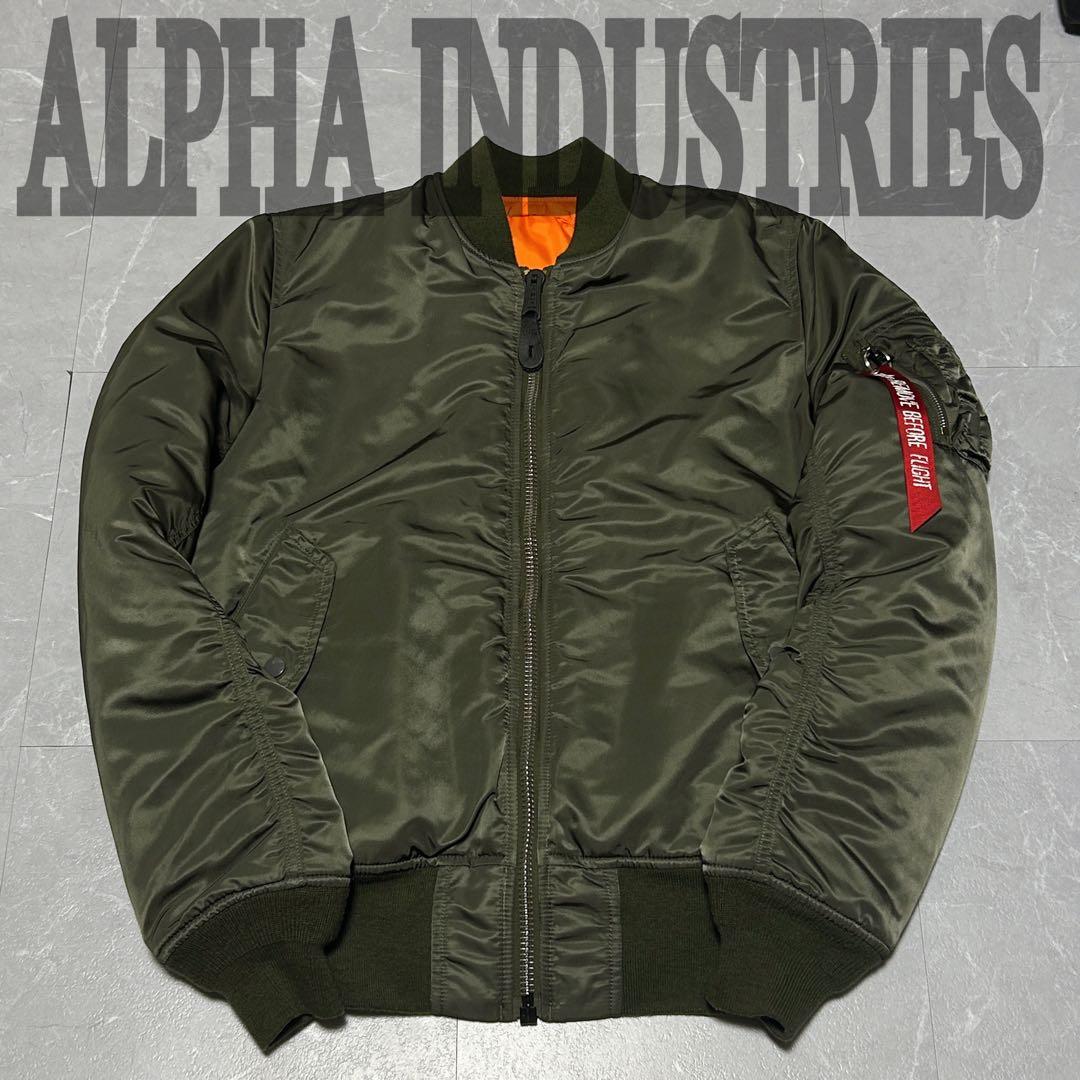 【ALPHA】MA-1 フライトジャケット カーキ 赤タグ JAPANSPEC
