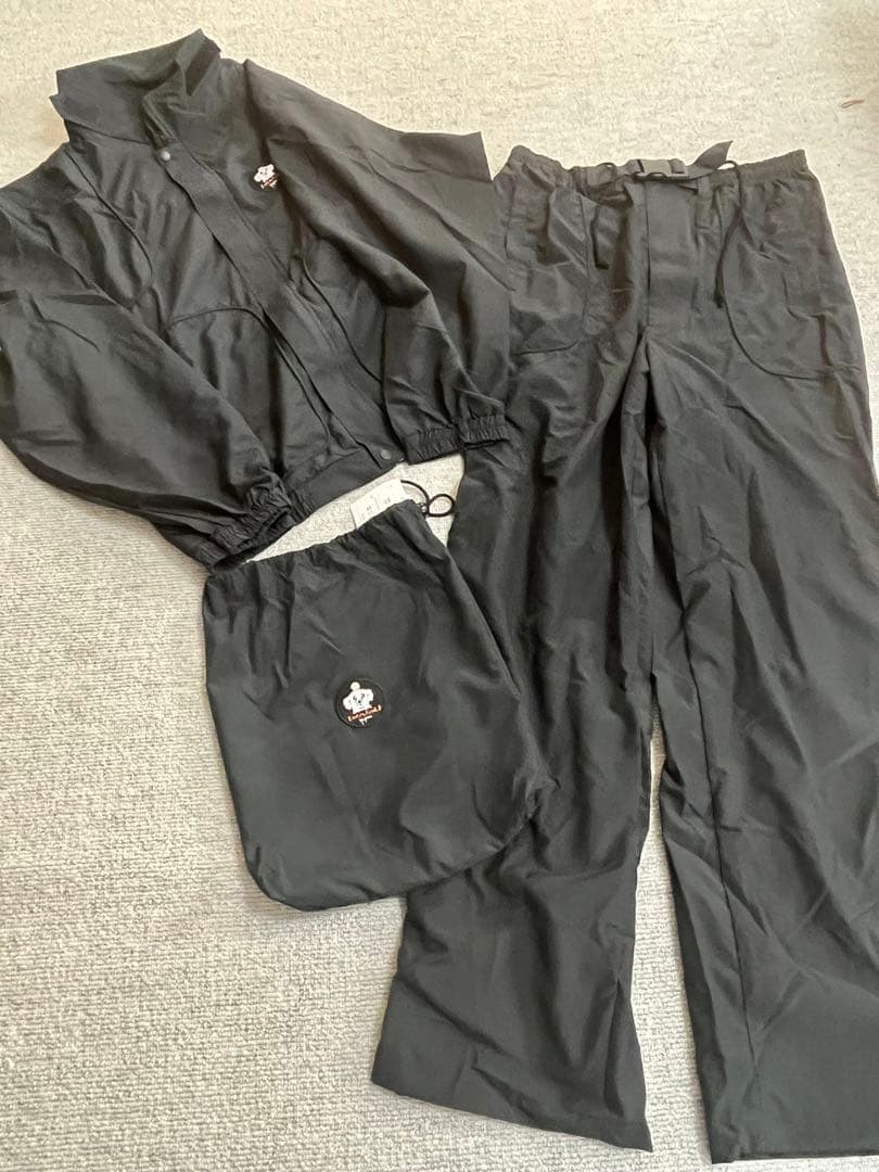 【極レア】石原裕次郎　記念館　黒のレインウェアセット　ゴルフウェアー　XL 貴重