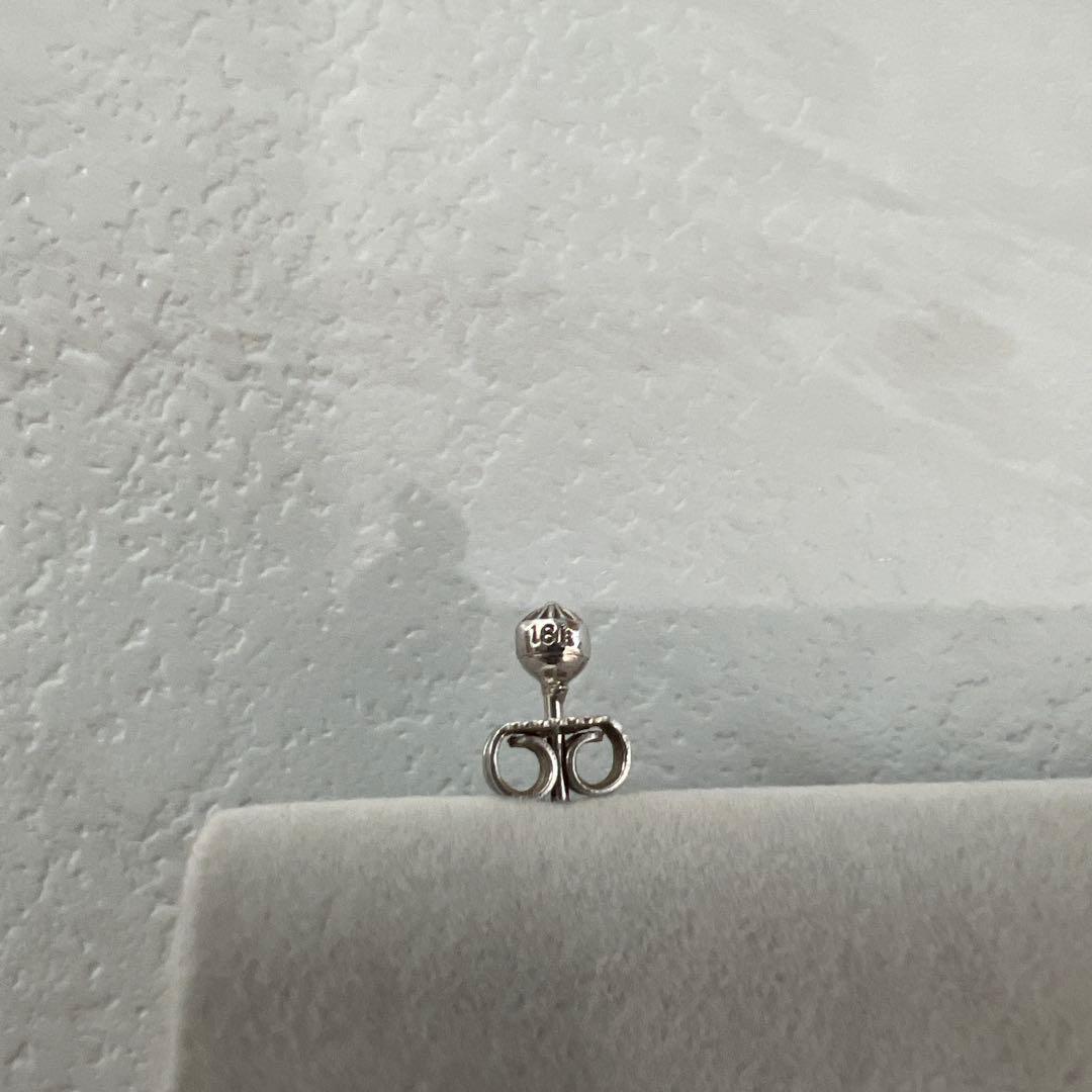 クロムハーツ　k18 正規品　ピアス　ミニクロスボールスタッド 片耳