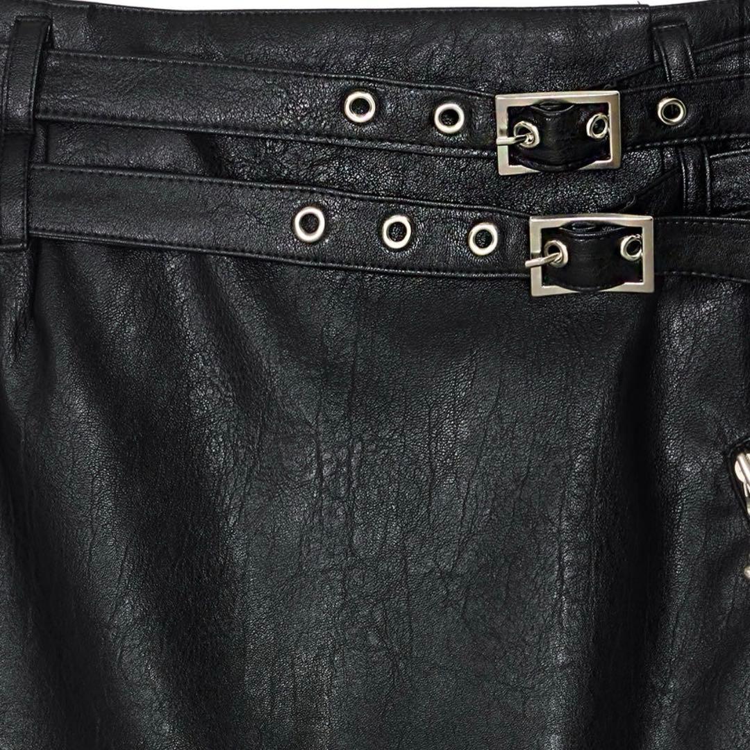 新品AMERI ミニスカSYNTHETIC LEATHER MINI SKIRT