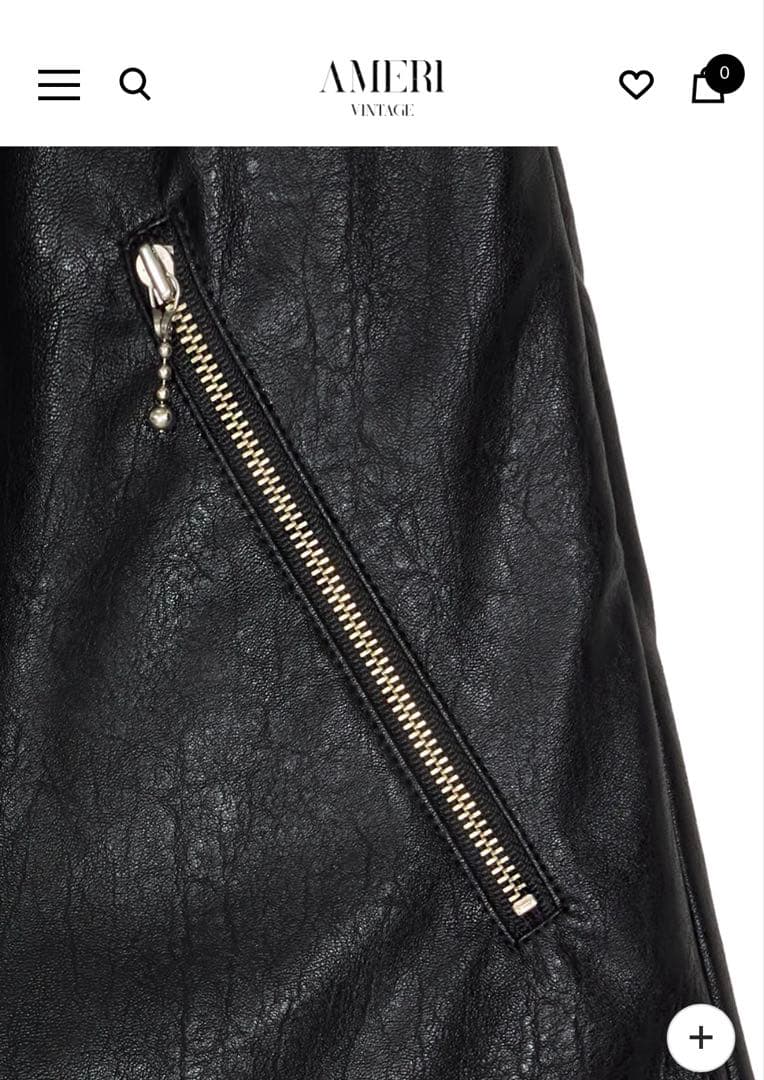 新品AMERI ミニスカSYNTHETIC LEATHER MINI SKIRT