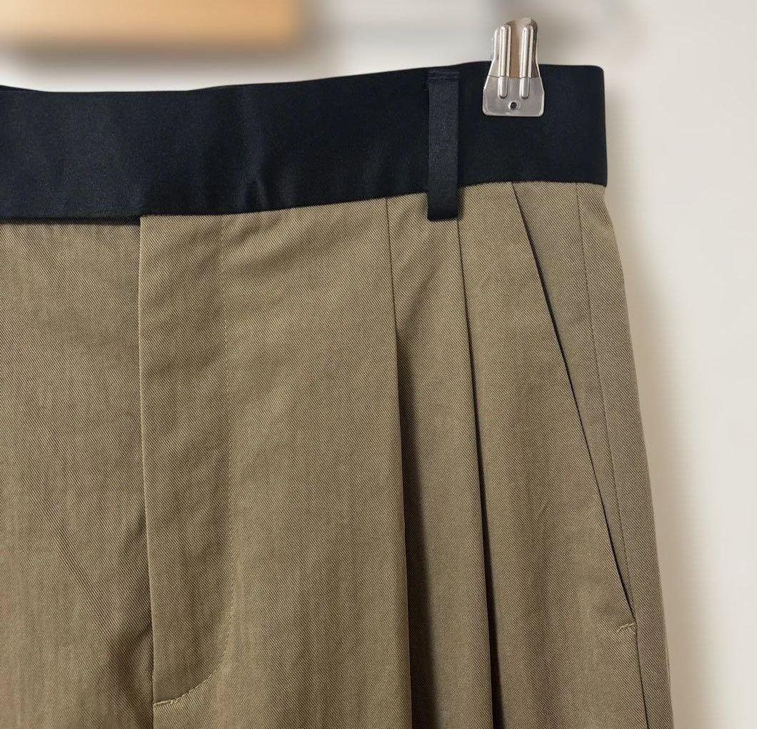 アダムエロペ【36】ワイドパンツ バイカラーベルトドレスパンツ