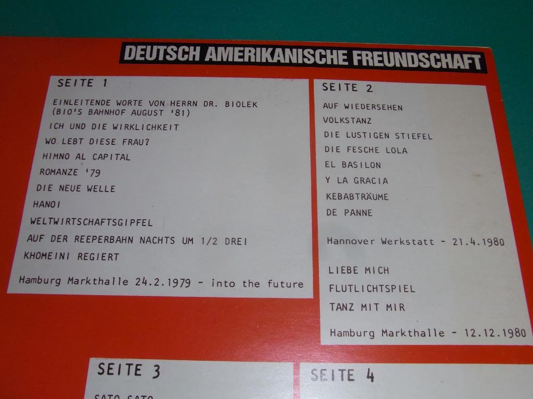 激レア!! DAF / LIVE ! 79年-80年 幻のライヴ 2LP