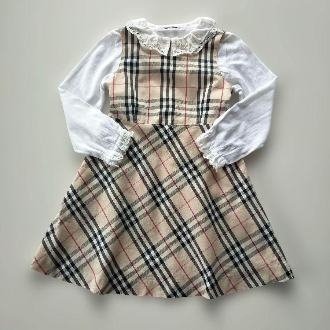 美品★110cm BURBERRY LONDON バーバリー チェックワンピース