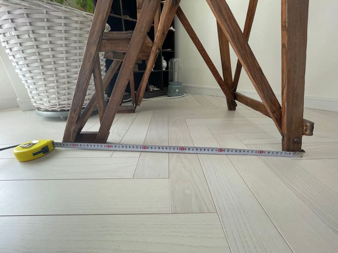 イギリスアンティーク　木製ステップラダー