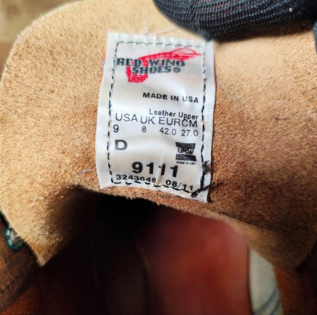 RED WINGレッドウィング 9111 アイリッシュセッター 茶 ブーツ
