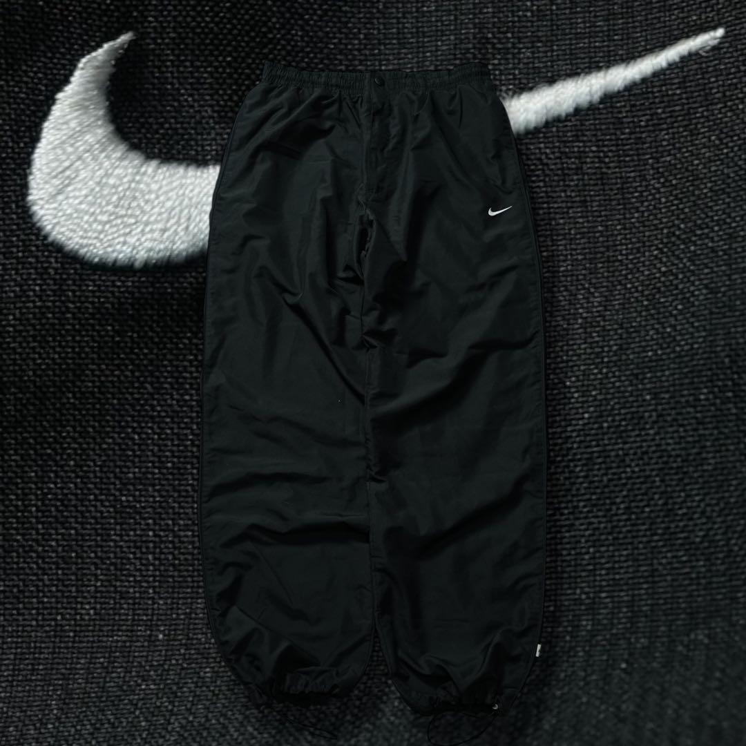 00s NIKE バギーナイロンパンツ 刺繍ロゴ ドローコード y2k テック