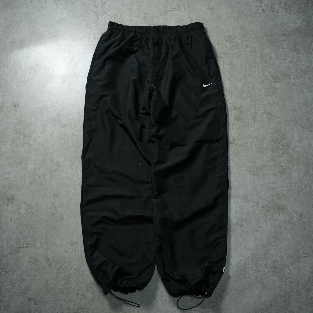 00s NIKE バギーナイロンパンツ 刺繍ロゴ ドローコード y2k テック
