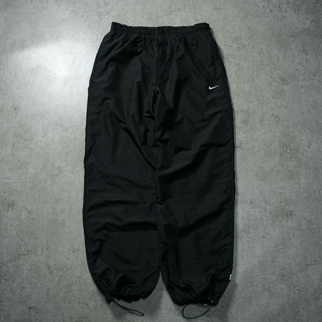 00s NIKE バギーナイロンパンツ 刺繍ロゴ ドローコード y2k テック