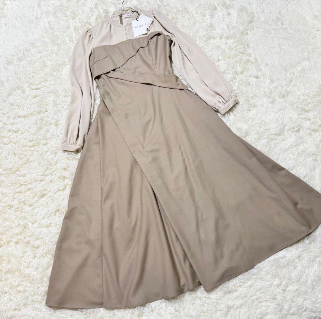 未使用タグ付き✨️ Herlipto Bicolor Draped Dress