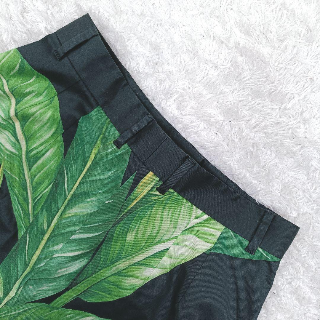 ドルチェ&ガッバーナ ショートパンツ 花柄 総柄 ボタニカル 植物 鳥 動物 黒