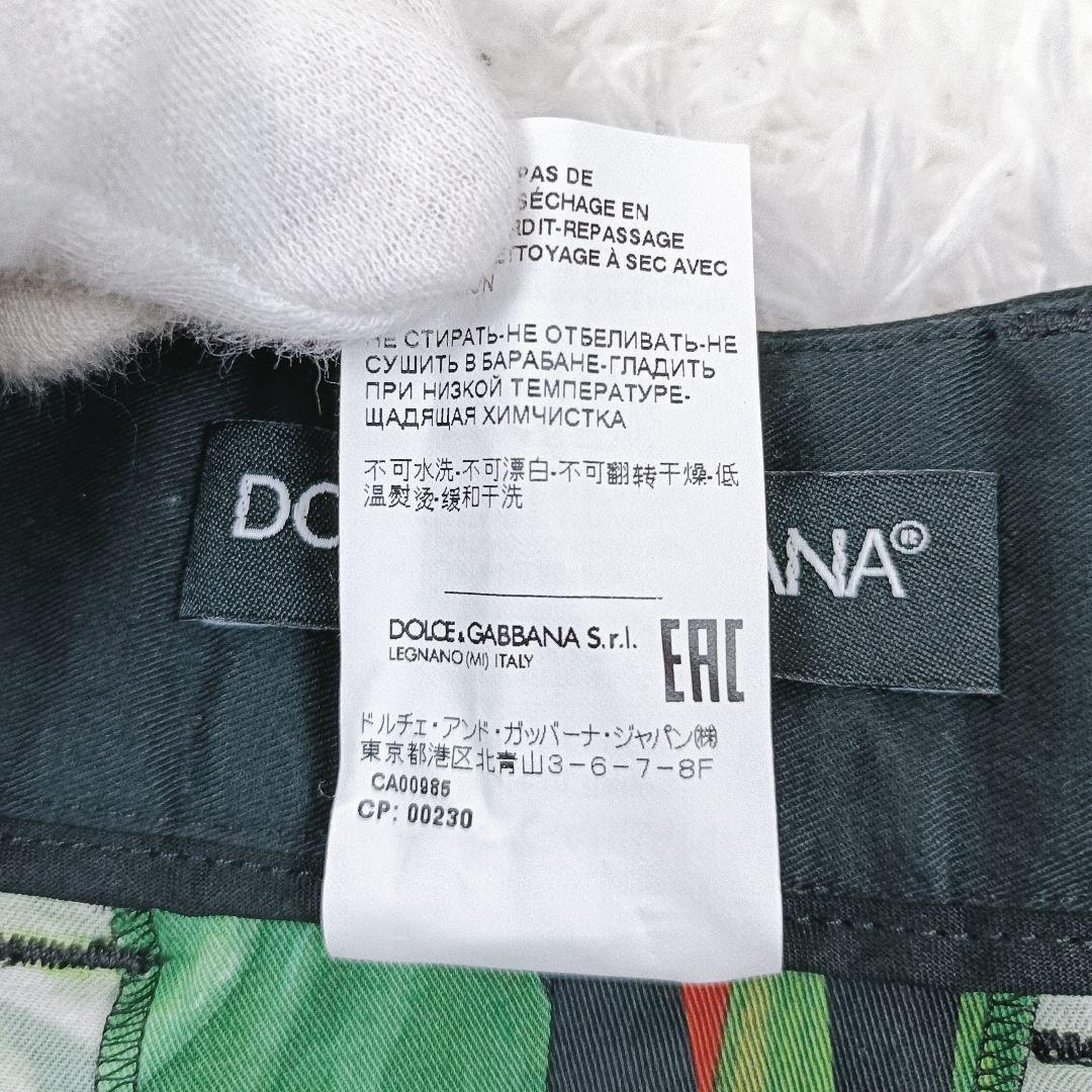 ドルチェ&ガッバーナ ショートパンツ 花柄 総柄 ボタニカル 植物 鳥 動物 黒