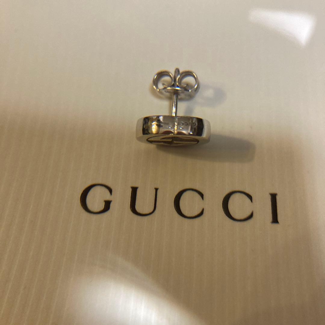 ☆美品☆ GUCCI グッチ インターロッキングG ピアス GG シルバー