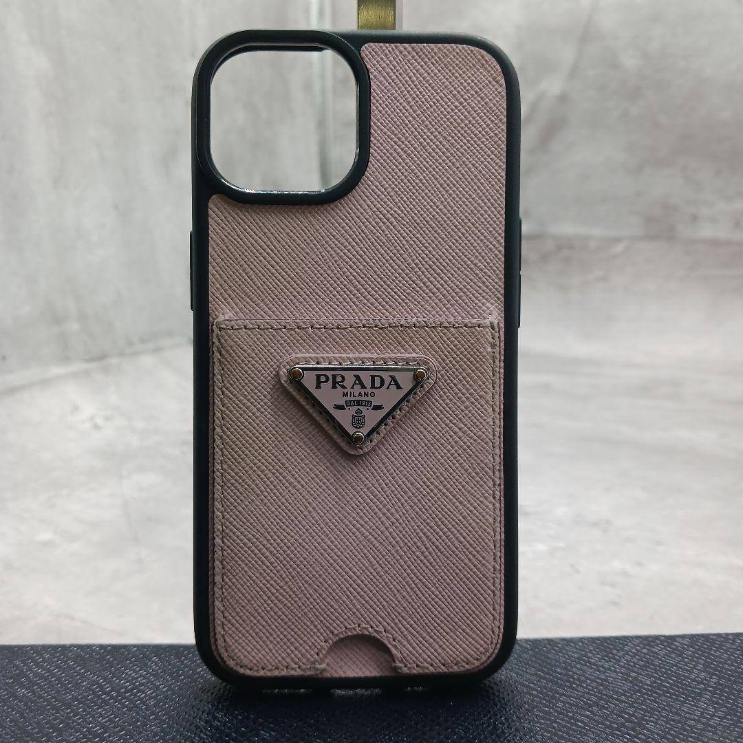極美品✨ プラダ iPhone 12.13 pro スマホケース レザー ピンク
