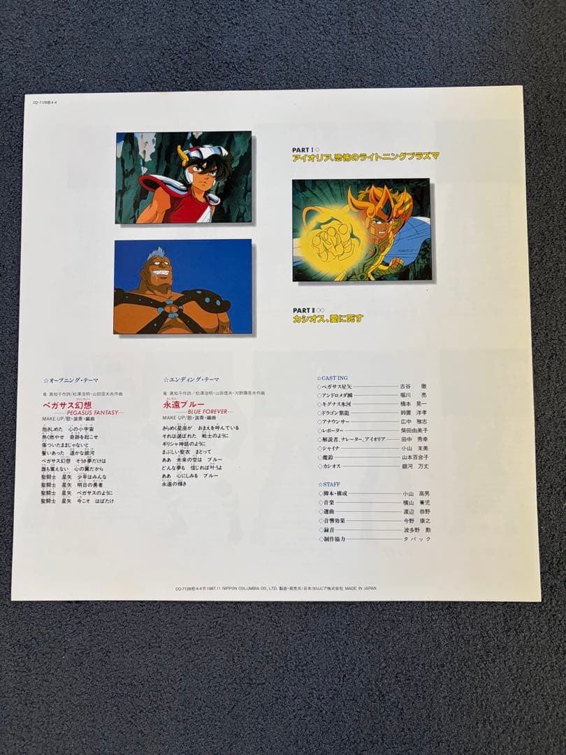 聖闘士星矢 LP 2枚セット 音楽集 銀河戦争 夢の対決篇