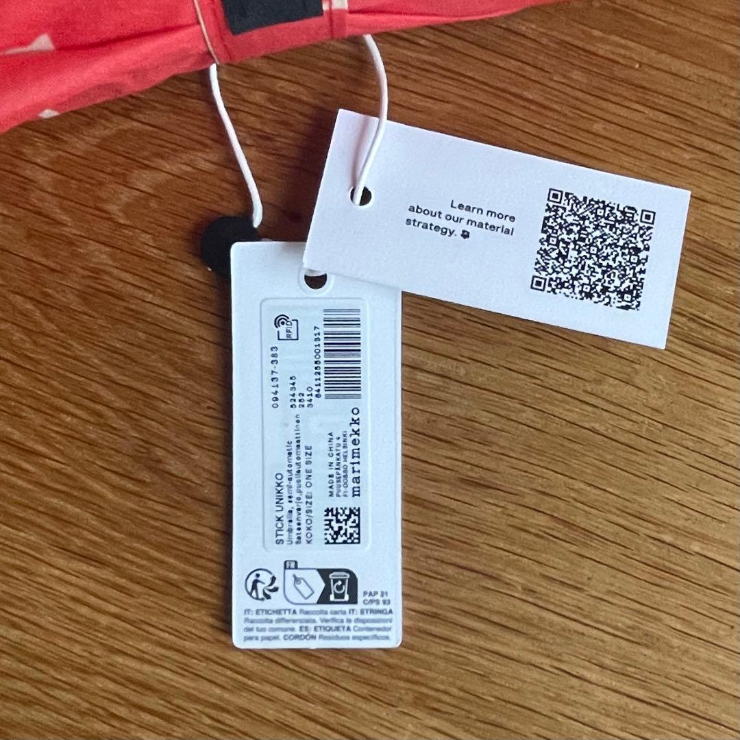 新品 マリメッコ Stick Pieni Unikko ウニッコ 長傘 ピンク